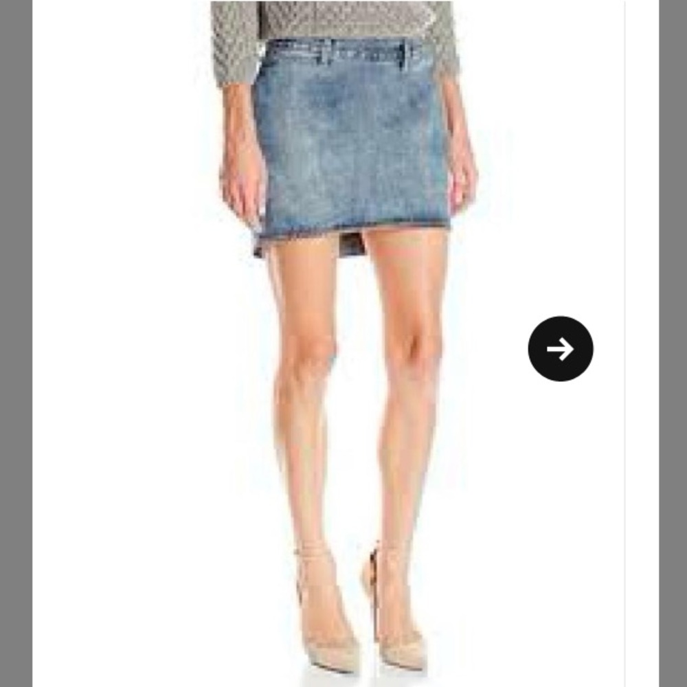 One Teaspoon Indigo Denim Mini Pocket Skirt Sz 24